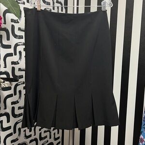 #405 new direction pleated black midi ski skirt
